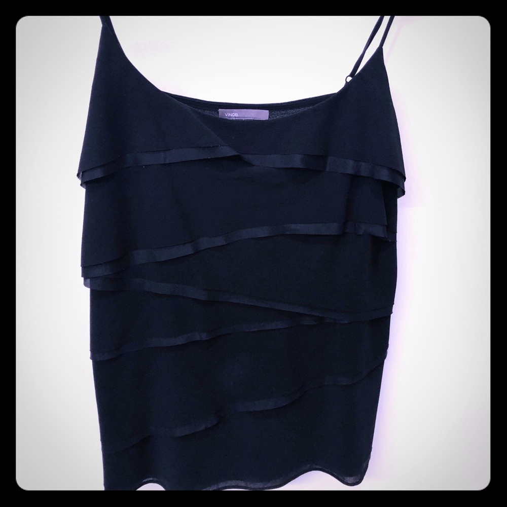 Vince multi layer silk tank, 8